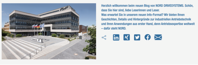 Nord Blogpost mit dem Hauptsitz