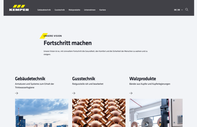 Website Kemper Startseite