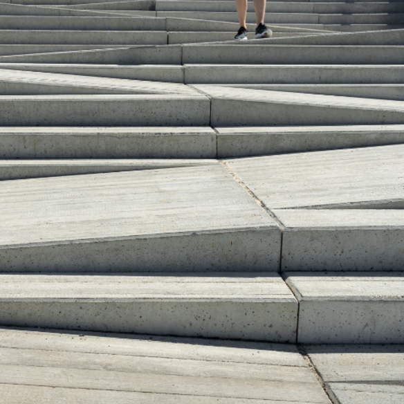 Treppen mit Barrieren