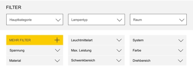 Alle Filtern im SLV Suche