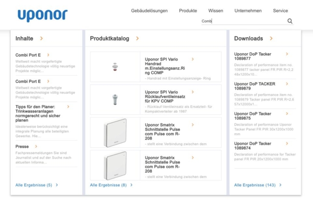 Produkt Katalog vom Uponor