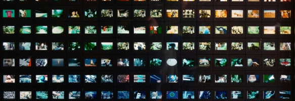 mehrere kleine Bilder in Preview-Größe angeordnet im Raster auf dunklem Hintergrund