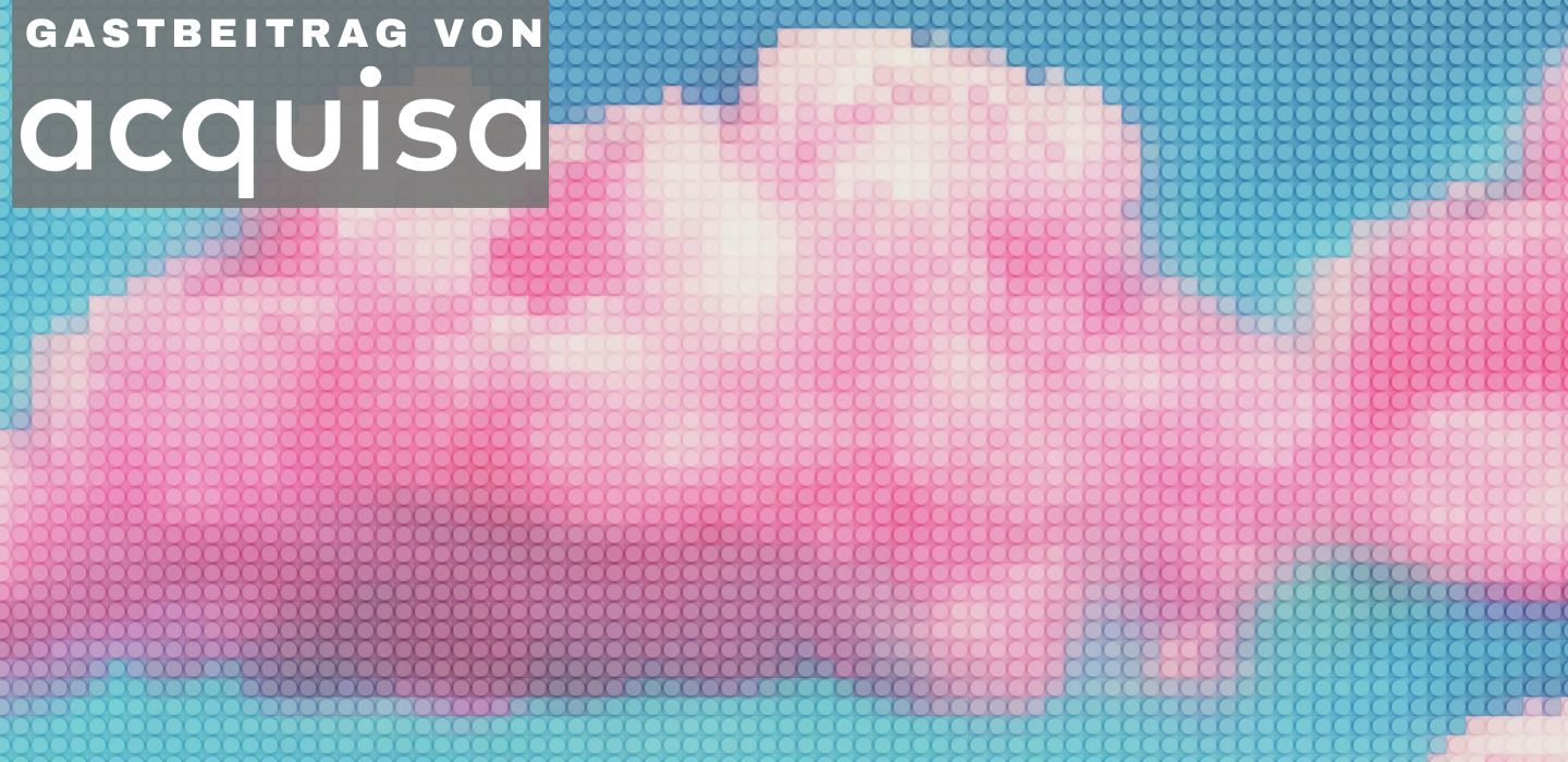 Abstrakte rosa Wolke im Pixelstil