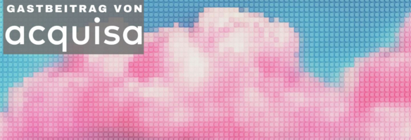 Abstrakte rosa Wolke im Pixelstil
