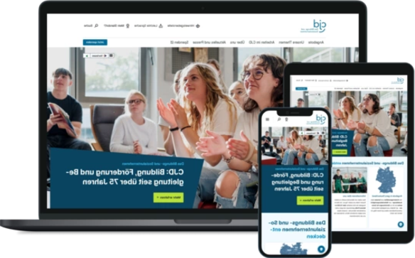 Responsive CJD-Website auf Laptop und Smartphone