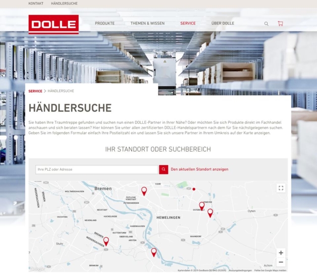 Mappe vom Dolle Händlersuche