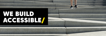 Close up von schief angeordneten Beton Treppenstufen