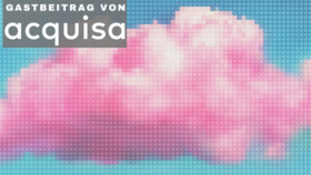 Abstrakte rosa Wolke im Pixelstil