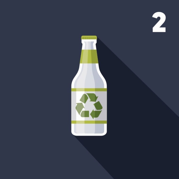 Illustration recyclingfaehige Flasche