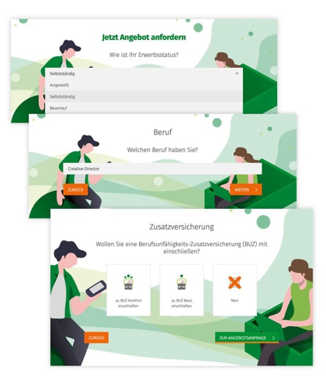 WWK Website über Versicherung Angebotsanfrage