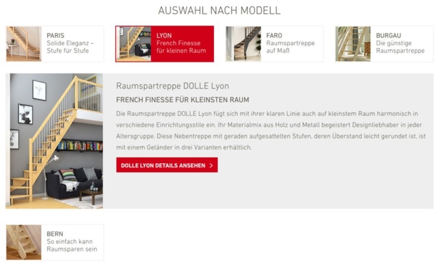 Raumspartreppe Dolle Auswahl des Modells