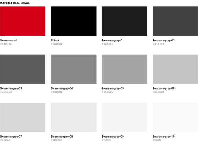 Warema Farben Kombination vom Patternlab