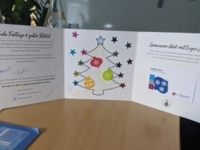 Foto einer eingesendete Weihnachts- Charityaktionskarte